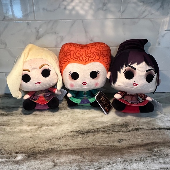 Lot Funko POP Plushies Hocus Pocus 2 SANDERSON SISTERS Winifred Sarah & Mary NEW